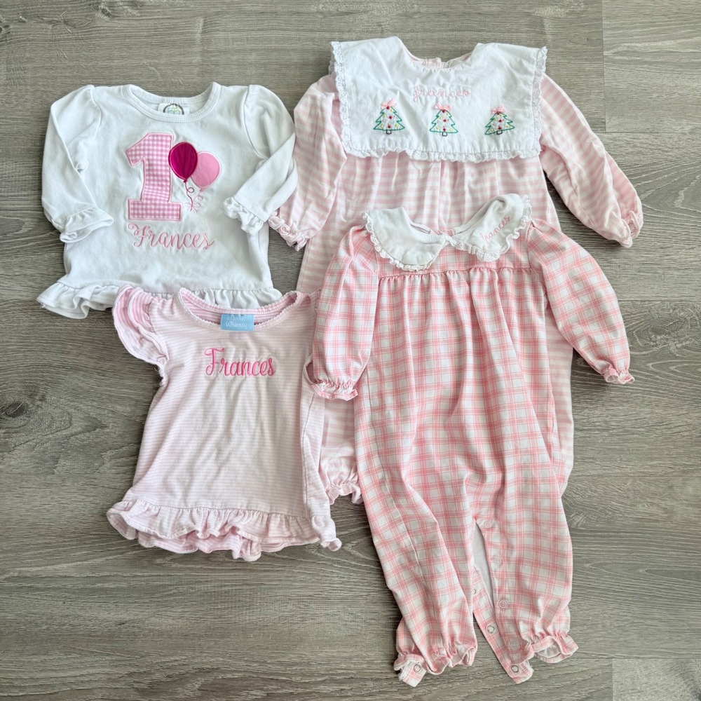 Cecil and Lou Classic Whimsy Frances Personalized Smocked Bundle Girls 12-18M